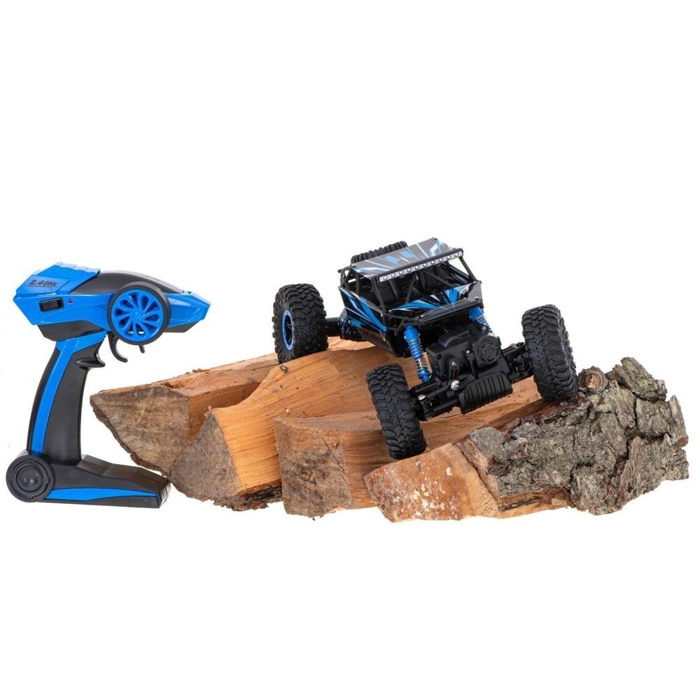 HB Rock Crawler RC-bil blå skala 1:18, 2,4 GHz 4WD terrängleksaksbil