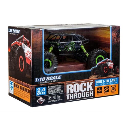 RC Rock Crawler i skala 1:18 med grön 4WD, 2,4 GHz fjärrkontroll