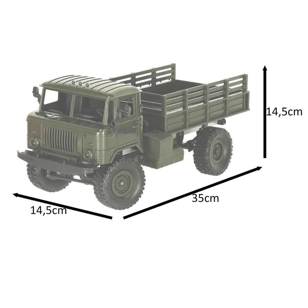 Skala 1:16 Fjärrkontroll Militärlastbil 4WD Off-Road RTR