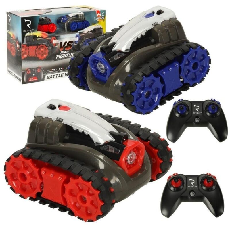 Revolt Battle Remote Control Car Tank 2-pack med ljud och ljus