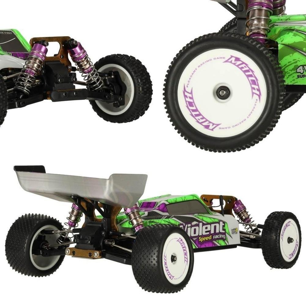 WLToys 104002 1:10 skala 4WD RC-bil, 60 km/h hastighet, laddningsbar, 2,4 GHz styrenhet