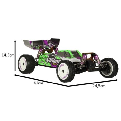 WLToys 104002 1:10 skala 4WD RC-bil, 60 km/h hastighet, laddningsbar, 2,4 GHz styrenhet