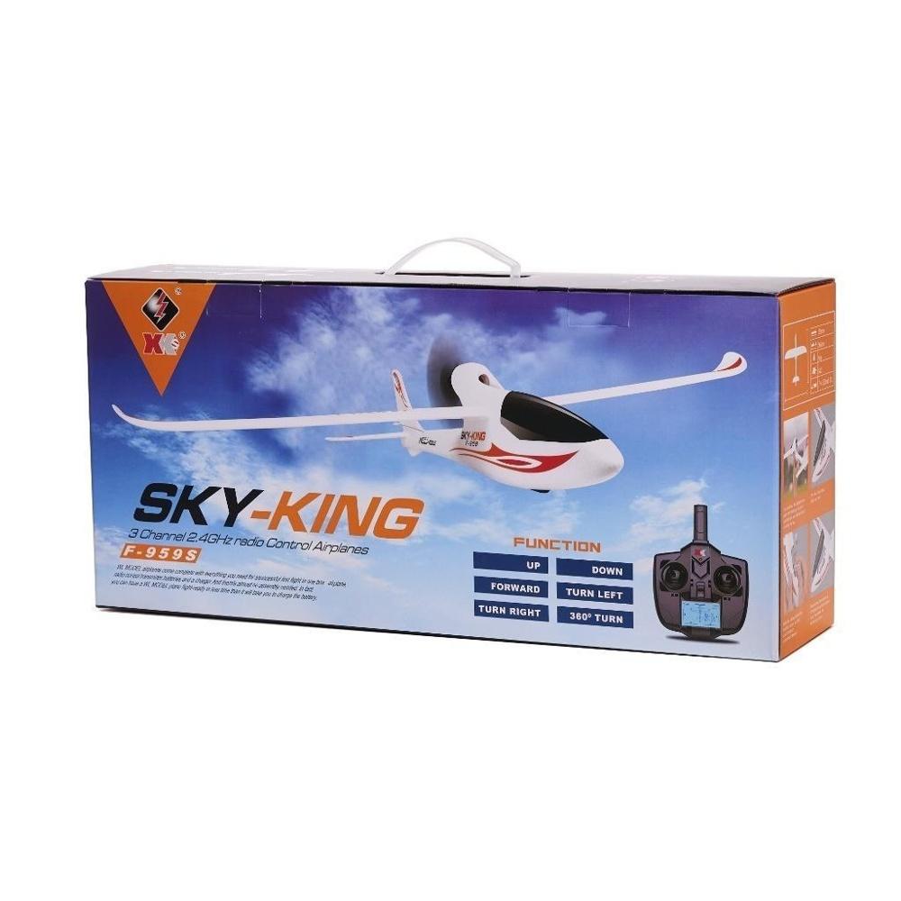 WLtoys Sky King F959S Ready to Fly RC Motor Glider – Orange eller Blå