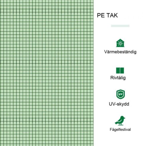 Kraftiga 295 cm gröna tunnelväxthus med dörrar – Förläng växtsäsongen