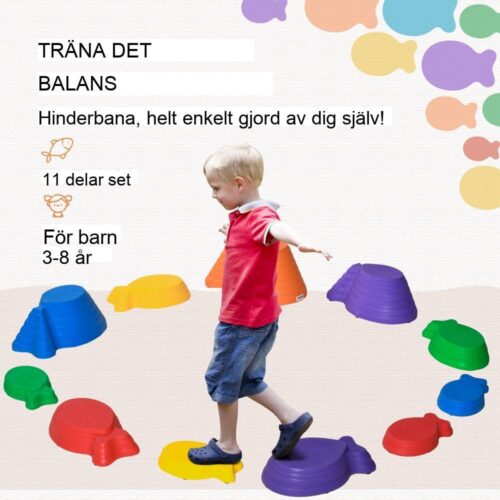 Balansstenar för barn – Halkfria stegstenar för skoj och utveckling upp till 100 kg