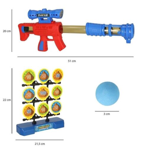 Moving Target Ball Pistol – Toy Air Gun med sikte för barn från 3 år och uppåt