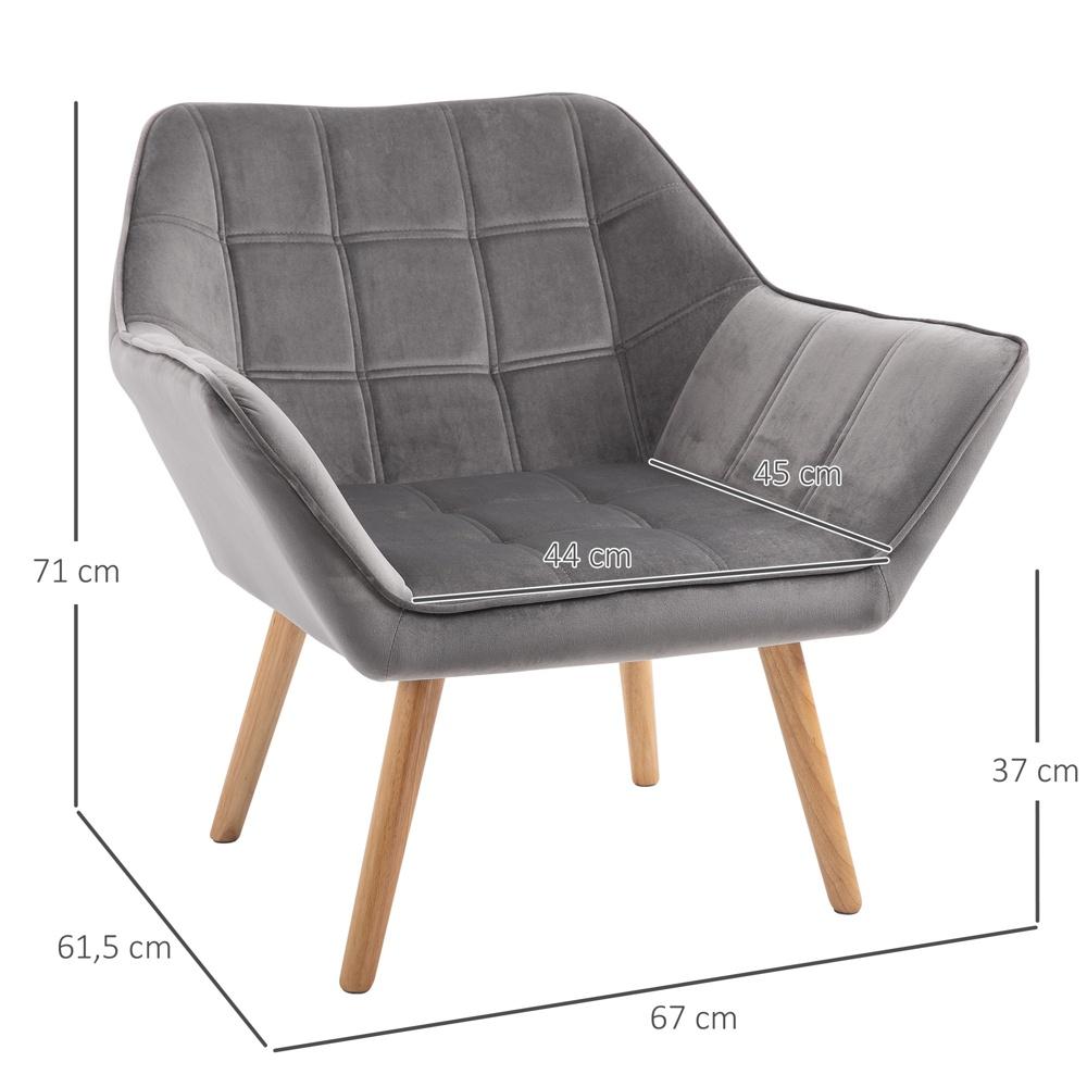 Scandinavian Velvet Wingback Chair – Modern Reading Lounge Chair med upphöjda ben