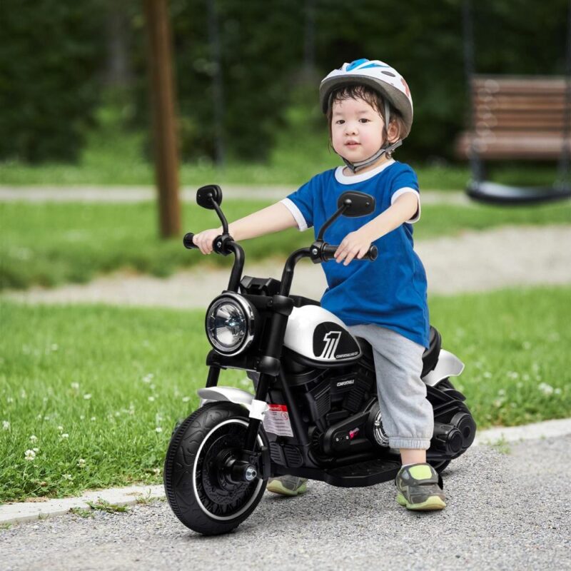 Elmotorcykel för barn med strålkastare, träningshjul, 1,5-3 år