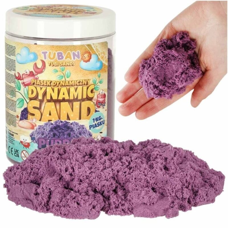 Lila dynamisk sand för barn – utvecklar finmotorik och kreativitet 1 kg