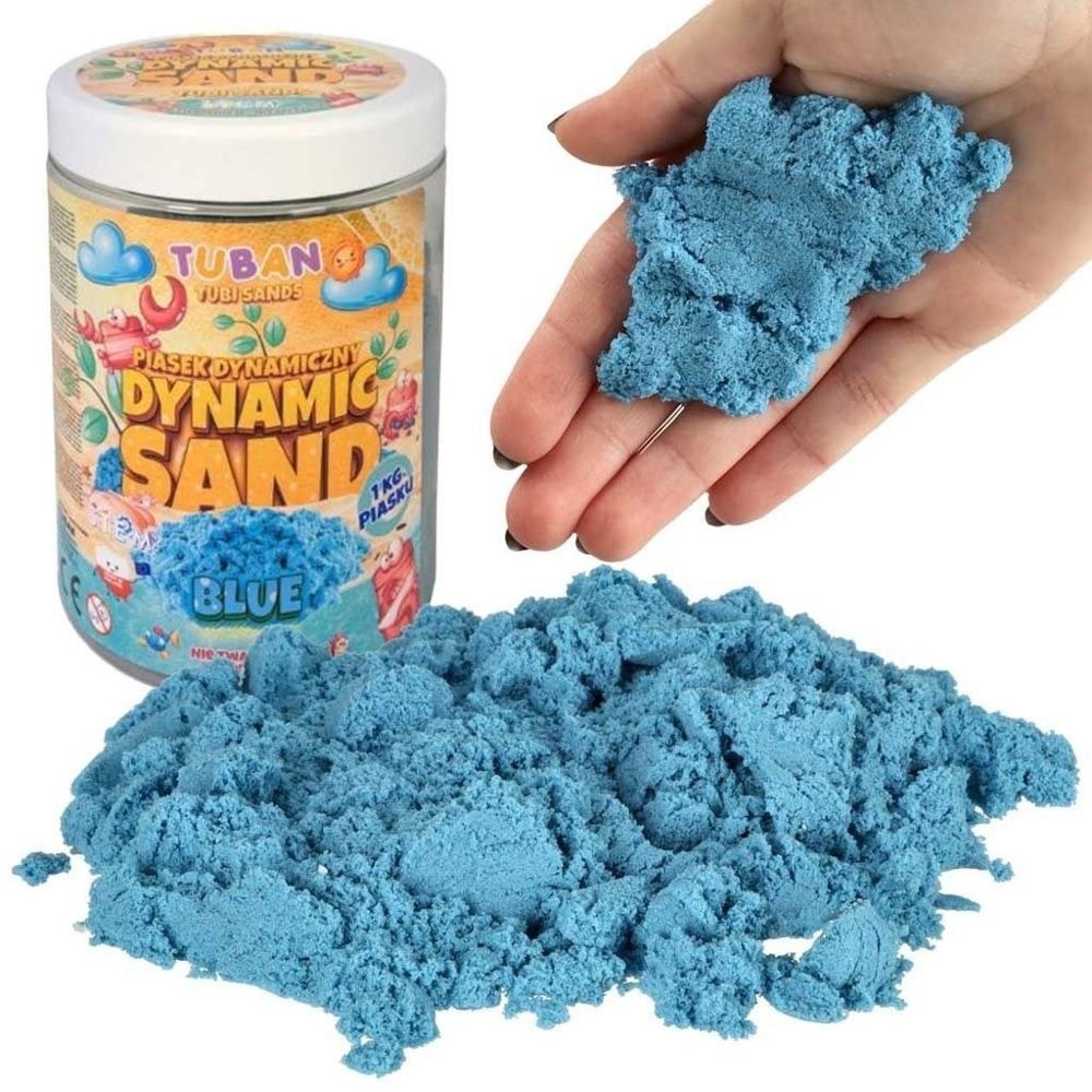 TUBAN Dynamic Blue Sand, 1 kg för finmotorik och kreativitet