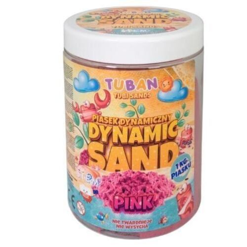 TUBAN Dynamic Sand 1 kg Rosa för utveckling av finmotorik och kreativ lek