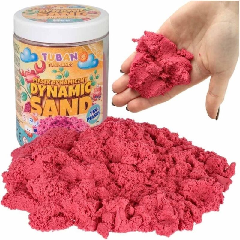 TUBAN Dynamic Sand 1 kg Rosa för utveckling av finmotorik och kreativ lek