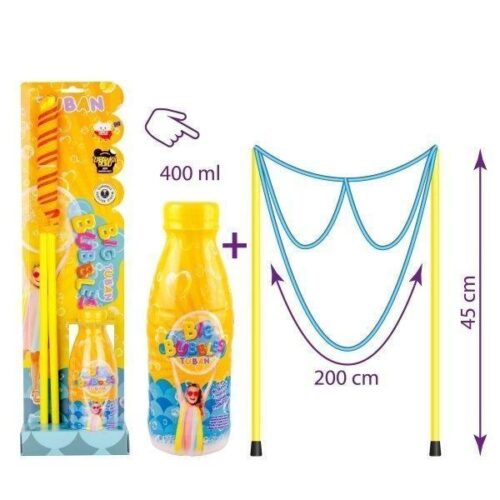 Tuban Glasögon Bubble Wand Set + 400 ml vätska, skapa jättebubblor