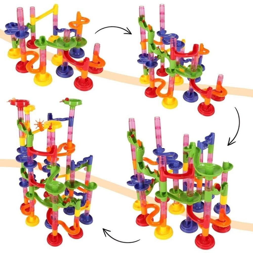 Marble Maze Race Track Byggsats – 219 delar, STEM-leksak för barn