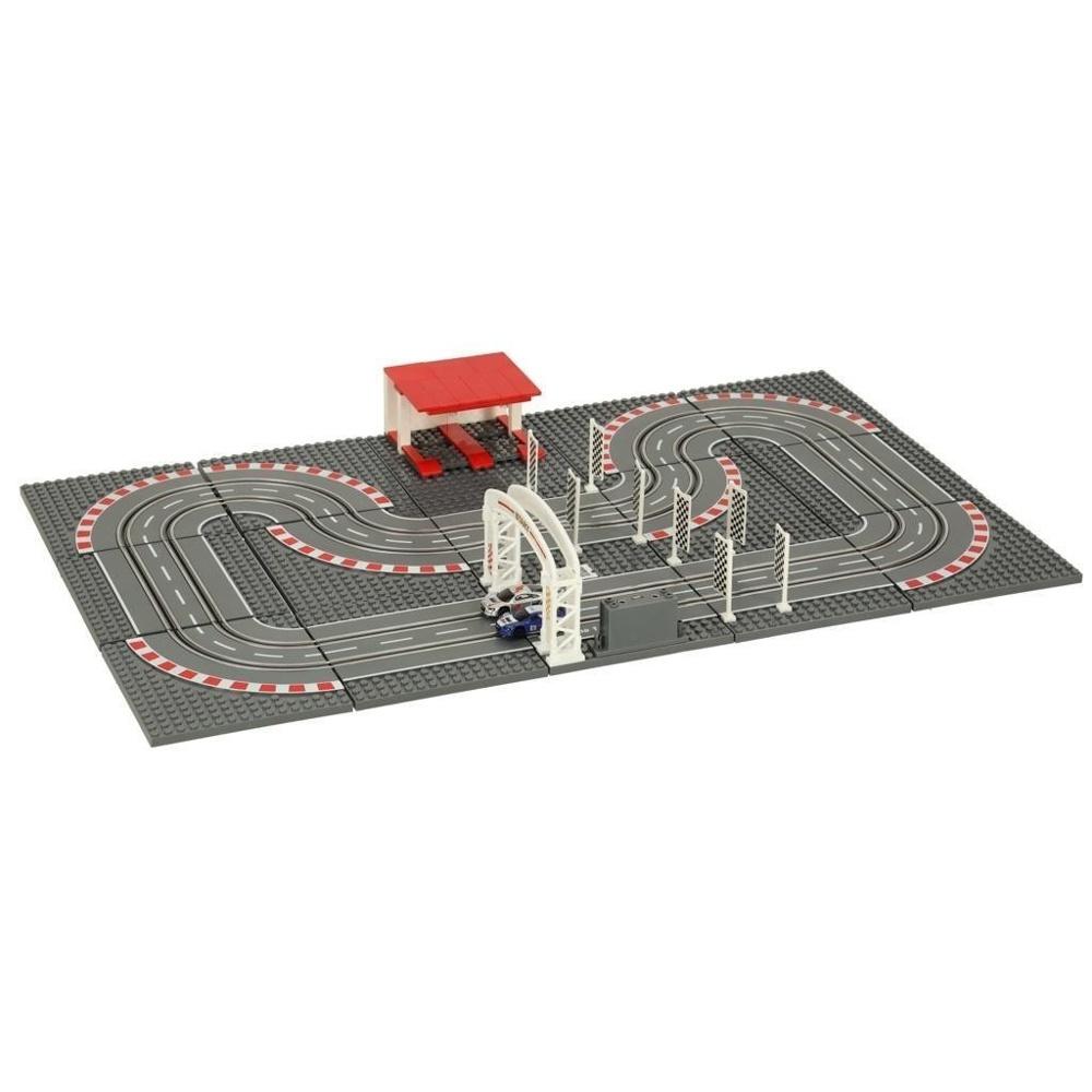 Kids polisbil Racing Track Set, 64×38,5 cm med garage och 2 kontroller