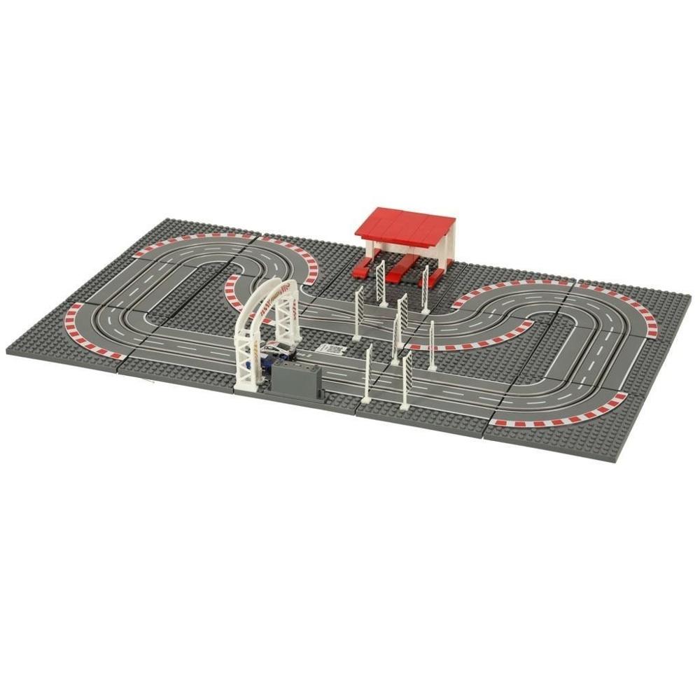 Kids polisbil Racing Track Set, 64×38,5 cm med garage och 2 kontroller