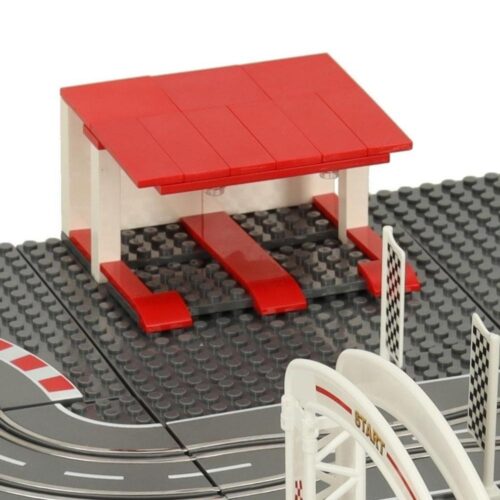 Kids polisbil Racing Track Set, 64×38,5 cm med garage och 2 kontroller