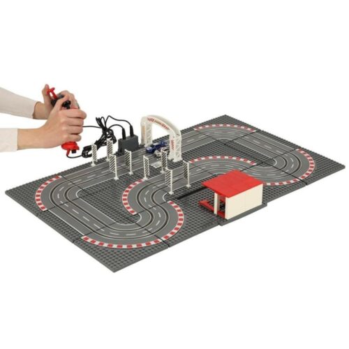 Kids polisbil Racing Track Set, 64×38,5 cm med garage och 2 kontroller