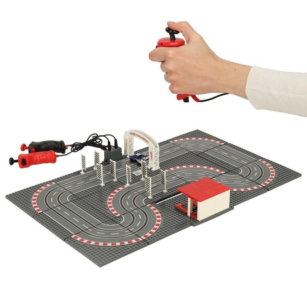 Kids polisbil Racing Track Set, 64×38,5 cm med garage och 2 kontroller