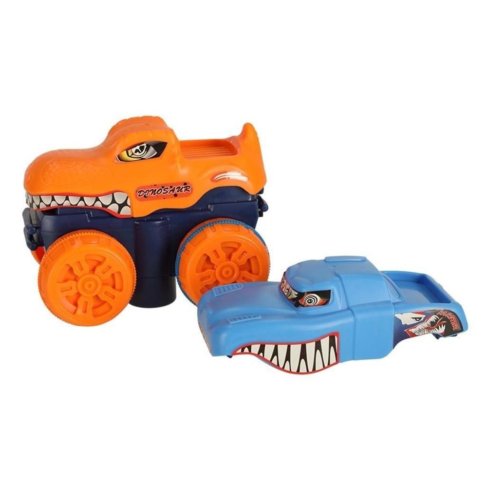 Glow in the Dark Racing-bana med bil, byggbart 132 cm set, LED-ljus