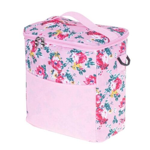 Rosa blommig isolerad matkasse – 11L Beach Picknick Cooler