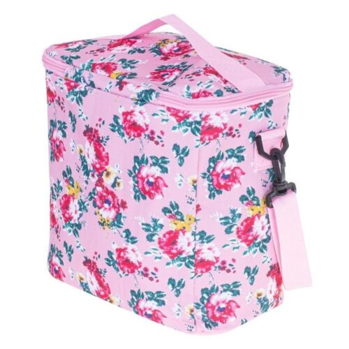 Rosa blommig isolerad matkasse – 11L Beach Picknick Cooler