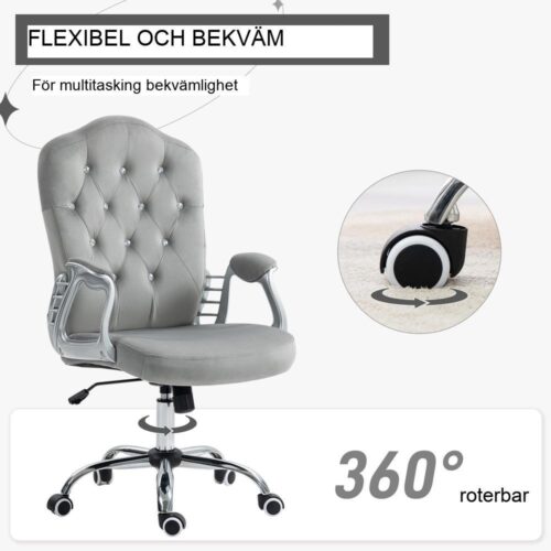 Ergonomisk kontorsstol med gungfunktion och justerbar höjd