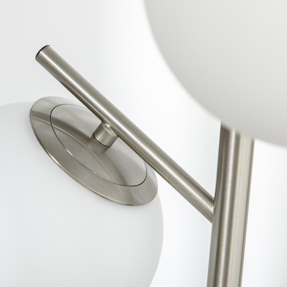 Modern 3-ljus golvlampa, silver och vit, 169cm, E27 sockel