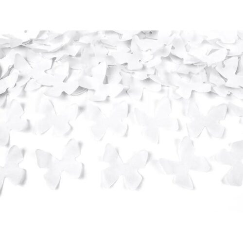 White Butterfly Confetti Tube – Bröllopsfödelsedagsfest dekor 60cm