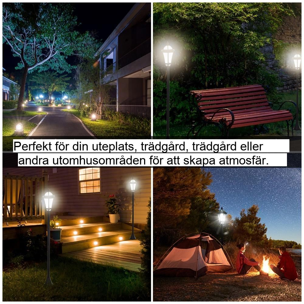 2-delad Solar Street Light Set – LED, vattentät, energibesparande, utomhus trädgårdsbelysning