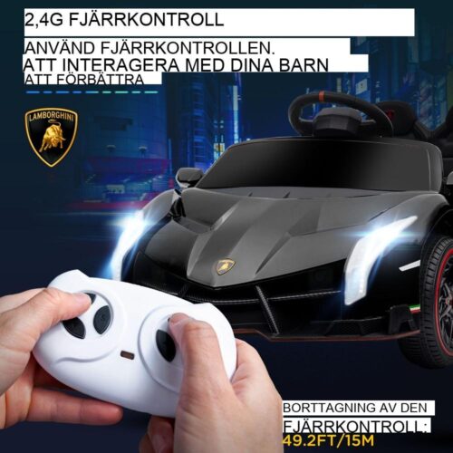 Licensierad Lamborghini Electric Kids Ride On Car, fjärrkontroll och Bluetooth-musik