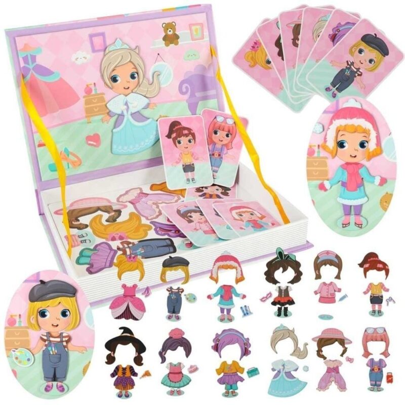 Magnetic Dress Up Jigsaw Puzzle Doll – 51 bitar, STEM-leksak för barn