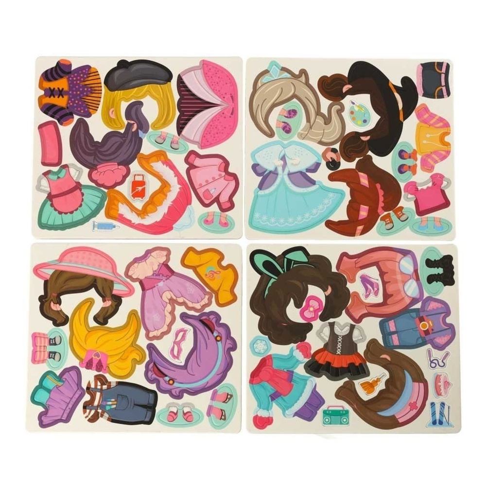 Magnetic Dress Up Jigsaw Puzzle Doll – 51 bitar, STEM-leksak för barn