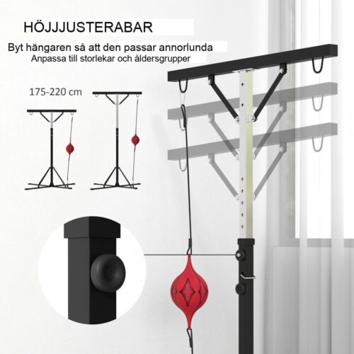 Höjdjusterbar boxstativ med Speedball – Upp till 60 kg kapacitet