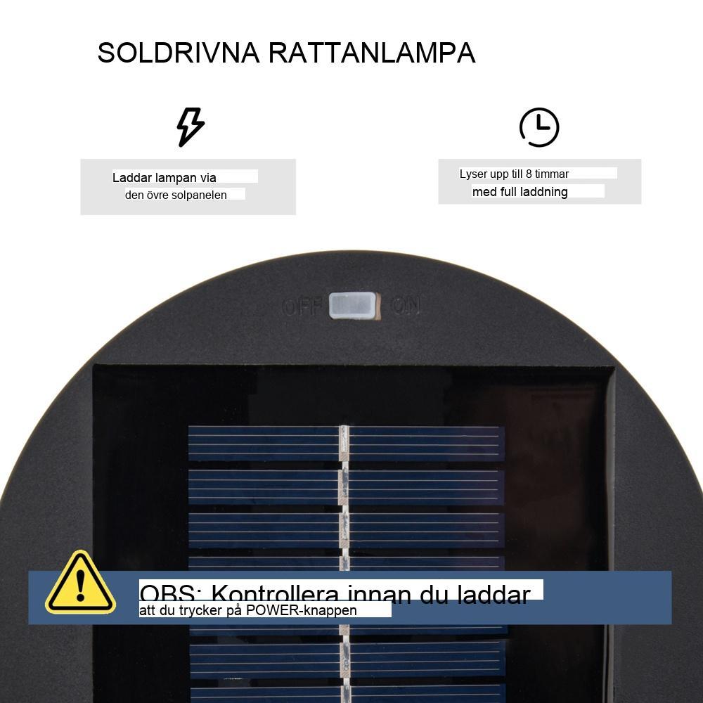 Rotting Solar Garden Light, Automatisk LED-lampa, Brun, Uteplatsdekor