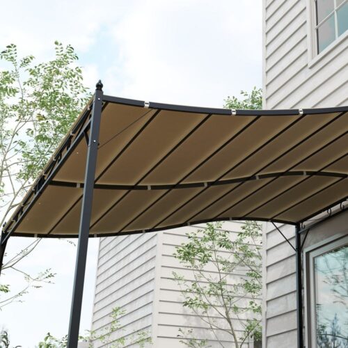 Beige ersättning pergola takkapell, UV-skydd, 3×2,5 m uteplats solsegel