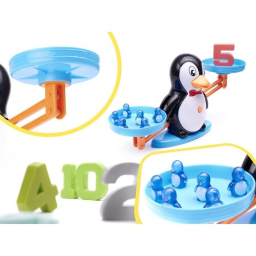 Pedagogisk Penguin Balance Scale: Lär dig att räkna och leka Shoppa med 19 pingviner