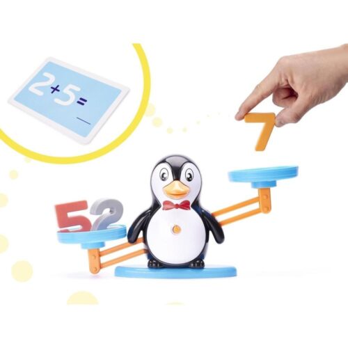 Pedagogisk Penguin Balance Scale: Lär dig att räkna och leka Shoppa med 19 pingviner