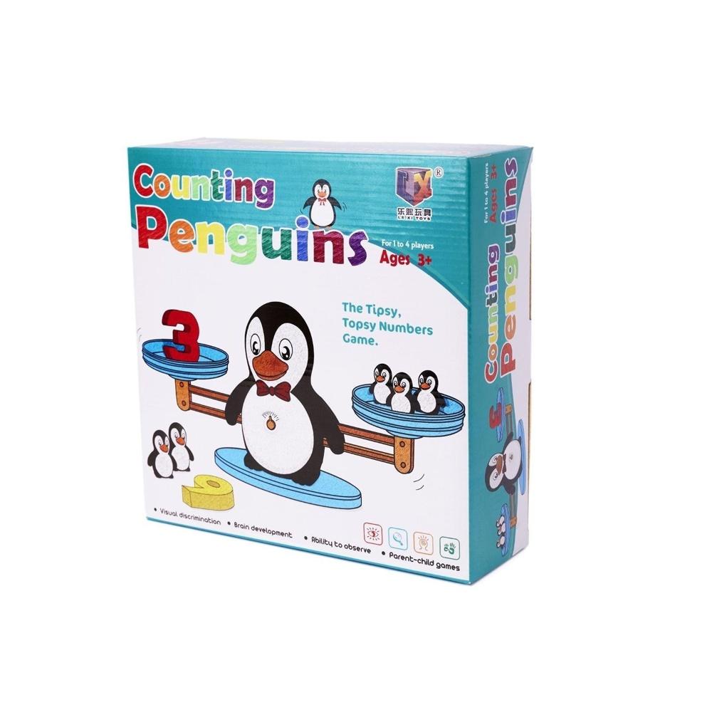 Pedagogisk Penguin Balance Scale: Lär dig att räkna och leka Shoppa med 19 pingviner