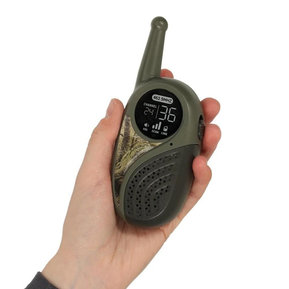 Barn Walkie Talkie Set med PBX, lång räckvidd 333m, Khaki