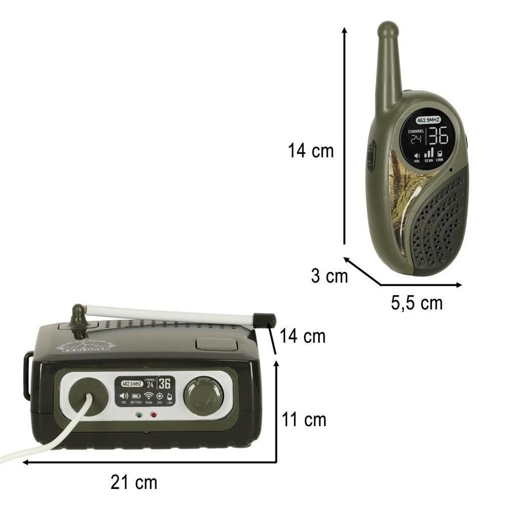 Barn Walkie Talkie Set med PBX, lång räckvidd 333m, Khaki