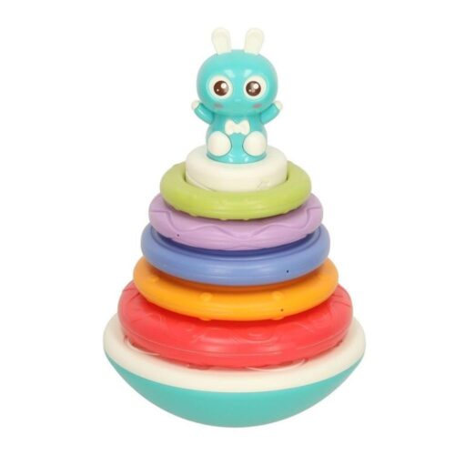 Sensory Stacking Tower Toy med musik och ljus för baby 0+