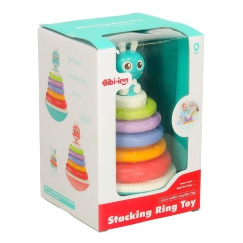 Sensory Stacking Tower Toy med musik och ljus för baby 0+