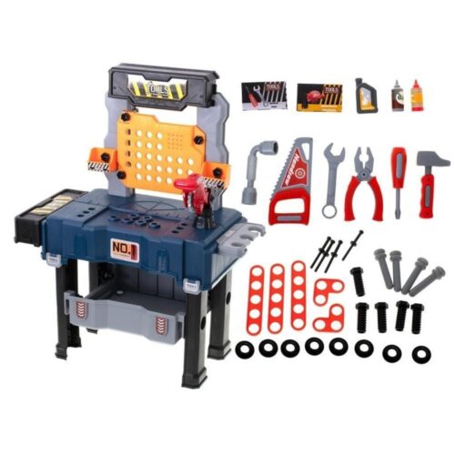 Kids DIY Workshop Tool Set bord och lekverktyg, ålder 3+