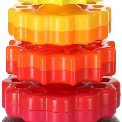 Rainbow Stacking Tower Toy – Spinnhjul och Sensory Fun (12m+)