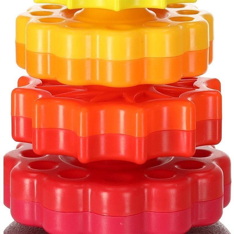 Rainbow Stacking Tower Toy – Spinnhjul och Sensory Fun (12m+)