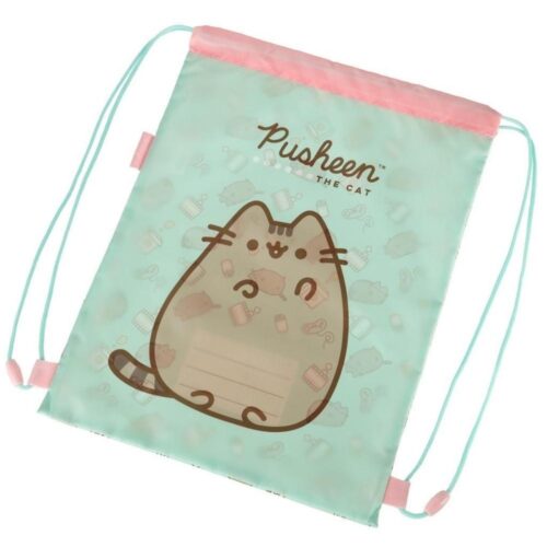 Pusheen Mint Kids Skoväska – Hållbar Polyester Gym and School Essentials Carrier