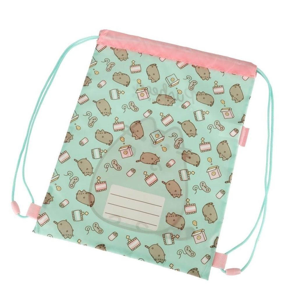 Pusheen Mint Kids Skoväska – Hållbar Polyester Gym and School Essentials Carrier