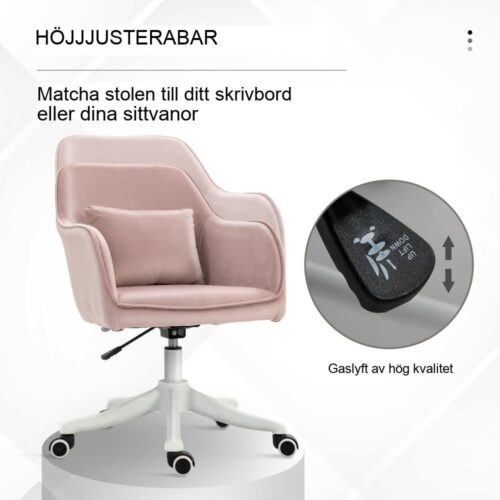 Massagekontorsstol med vibrationsfunktion och justerbara armstöd