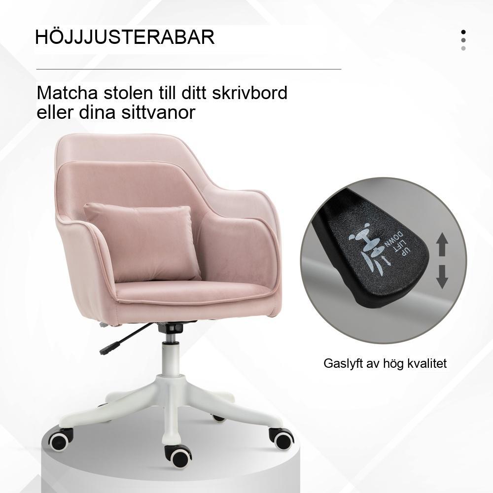 Massagekontorsstol med vibrationsfunktion och justerbara armstöd